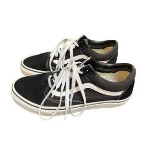Vans Old Skool Low Top Skate Shoes Men's 8.5 Women's 10 Black White